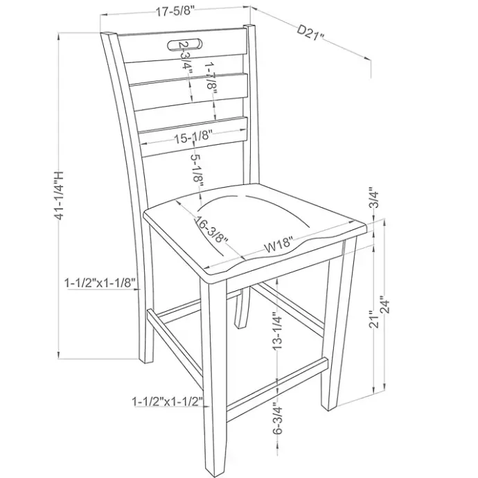Outlet Kirklands Home Rustic Oak Wood Quinby Counter Stools, Set of 2 Brown