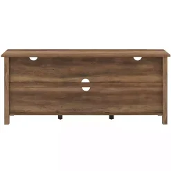 Hot Kirklands Home Rustic Oak Wood Slatted Sides Media Cabinet Brown