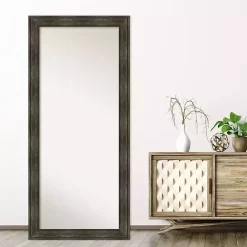 Sale Kirklands Home Rustic Rail Charred Framed Mirror
