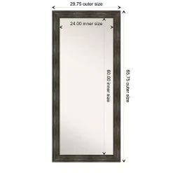 Sale Kirklands Home Rustic Rail Charred Framed Mirror