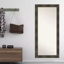 Sale Kirklands Home Rustic Rail Charred Framed Mirror