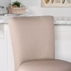 Best Kirklands Home Rustic Taupe Upholstered Swivel Bar Stool Tan