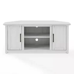 Best Kirklands Home Rustic White Katy-Corner TV Stand
