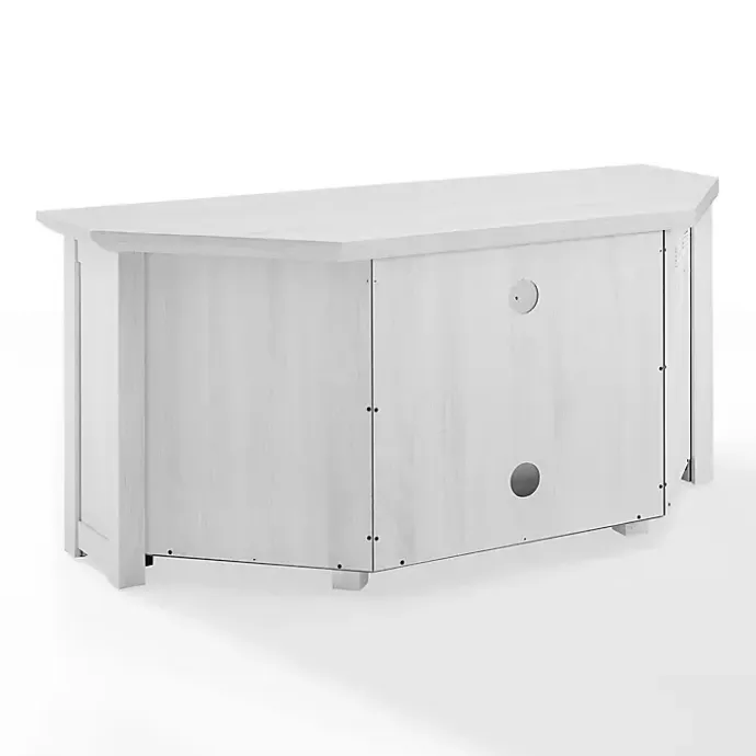Best Kirklands Home Rustic White Katy-Corner TV Stand