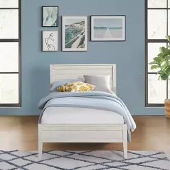 Online Kirklands Home Rustic White Pine Panel Twin Bed Frame