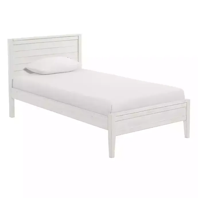 Online Kirklands Home Rustic White Pine Panel Twin Bed Frame
