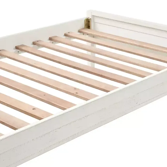 Online Kirklands Home Rustic White Pine Panel Twin Bed Frame