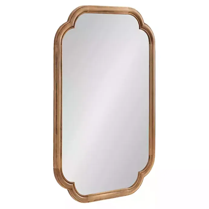 New Kirklands Home Rustic Wood Scallop Wall Mirror