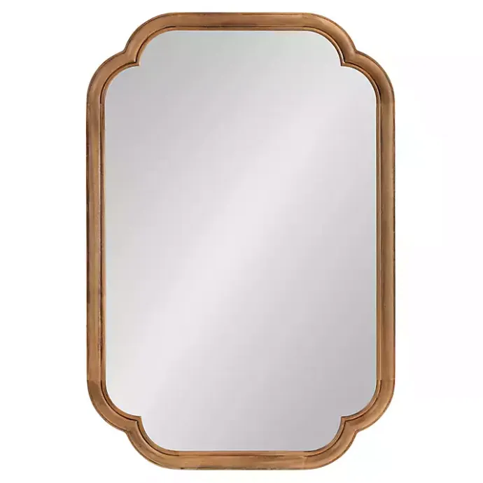 New Kirklands Home Rustic Wood Scallop Wall Mirror