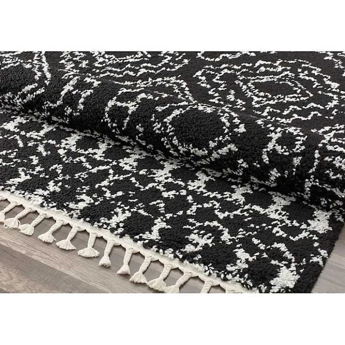 Hot Kirklands Home Sable and White Moon Area Rug, 5x7 Black
