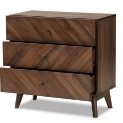 Online Kirklands Home Sabrina Walnut Wood 3-Drawer Chest