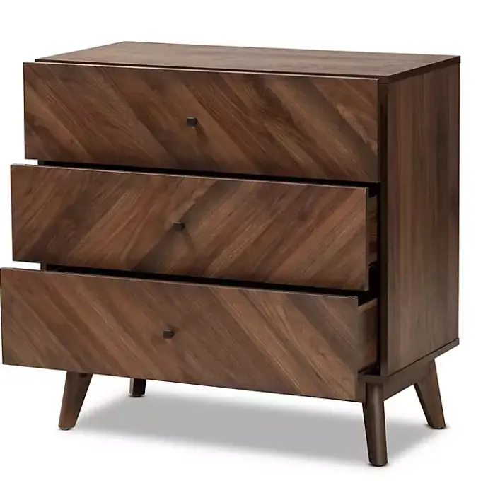 Online Kirklands Home Sabrina Walnut Wood 3-Drawer Chest