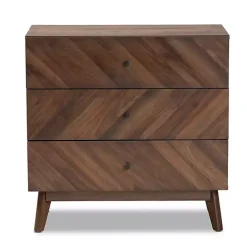 Online Kirklands Home Sabrina Walnut Wood 3-Drawer Chest