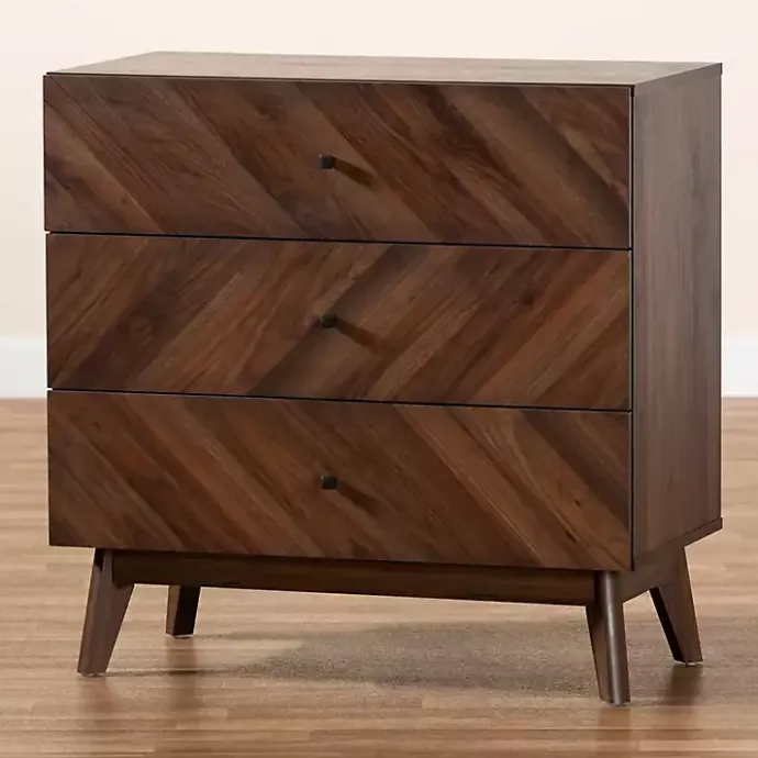 Online Kirklands Home Sabrina Walnut Wood 3-Drawer Chest