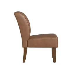 Discount Kirklands Home Saddle Faux Leather Accent Chair Brown