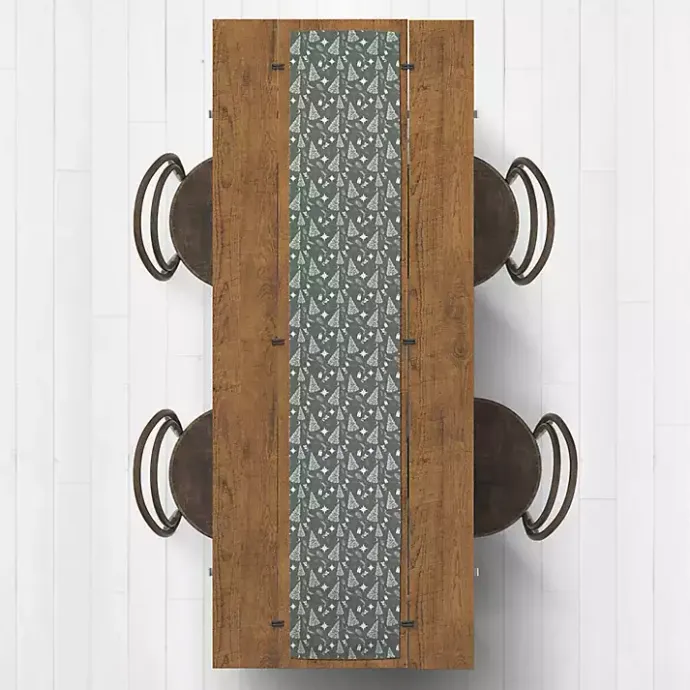 Online Kirklands Home Sage Christmas Trees Table Runner