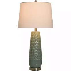 Hot Kirklands Home Sage Green Ceramic Dimpled Table Lamp White