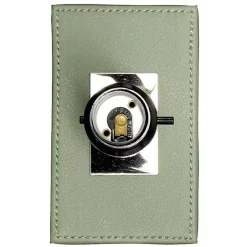 Outlet Kirklands Home Sage Leather Charging Table Lamp Green