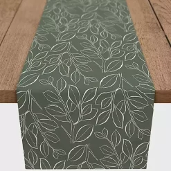 Outlet Kirklands Home Sage Leaves Table Runner, 72 in. Green