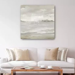 Clearance Kirklands Home Sail Away II Giclee Canvas Art Print, 40x40 in. Tan