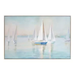 Kirklands Home Sailboat Flotilla Framed Art Print Blue