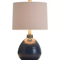 Sale Kirklands Home Sailor Blue Ceramic Table Lamp Tan