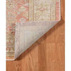 Online Kirklands Home Salmon Vintage Border Area Rug