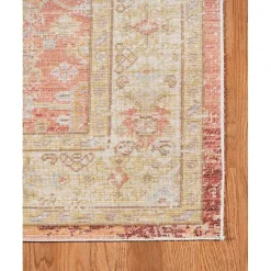 Online Kirklands Home Salmon Vintage Border Area Rug, 8x11 Pink