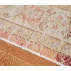 Online Kirklands Home Salmon Vintage Border Area Rug, 8x11 Pink