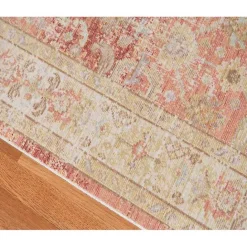 Clearance Kirklands Home Salmon Vintage Border Runner Pink