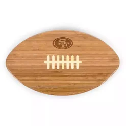 New Kirklands Home San Francisco 49ers Bamboo Football Cutting Board Tan