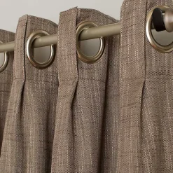 Discount Kirklands Home Sand Box Pleated Single Curtain Panel, 84 in. Brown