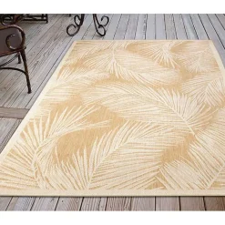 Best Kirklands Home Sand Cabo Palm Indoor/Outdoor Rug, 4x7