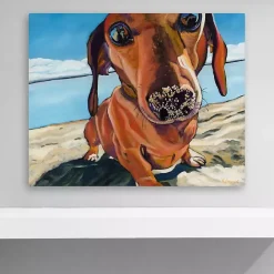 Best Kirklands Home Sand Dog Giclee Canvas Art Print
