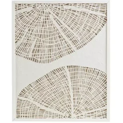 Outlet Kirklands Home Sand Dollar Rice Paper Shadowbox Wall Plaque White