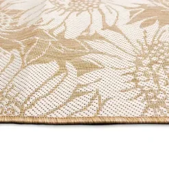 Best Kirklands Home Sand Floral Blooms Outdoor Area Rug, 4x7