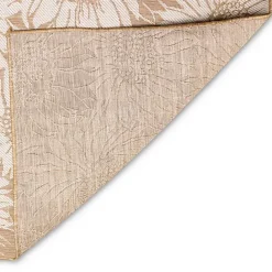 Hot Kirklands Home Sand Floral Blooms Outdoor Area Rug, 7x9