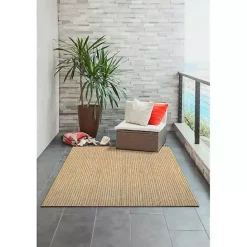 Discount Kirklands Home Sand Intertwine Santal Indoor/Outdoor Rug, 6x9 Tan
