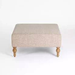 Best Kirklands Home Sand Upholstered Chanson Coffee Table Ottoman Tan