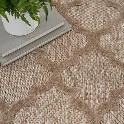 Clearance Kirklands Home Sandstone Natural Trellis Outdoor Area Rug, 4x6