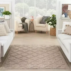 Clearance Kirklands Home Sandstone Natural Trellis Outdoor Area Rug, 4x6