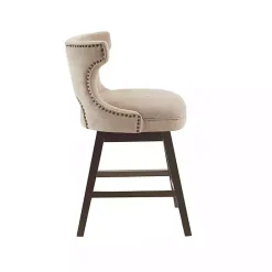 Best Kirklands Home Sandy Beige Curve Back Swivel Counter Stool Tan