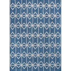 Online Kirklands Home Sanford Blue Geometric Shapes Outdoor Rug, 5x8