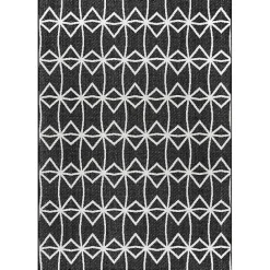 Sale Kirklands Home Sanford Gray Geometric Shapes Outdoor Rug, 5x8