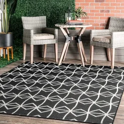 Clearance Kirklands Home Sanford Gray Geometric Shapes Outdoor Rug, 8x10