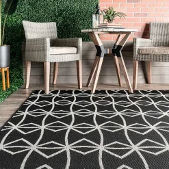 Clearance Kirklands Home Sanford Gray Geometric Shapes Outdoor Rug, 8x10