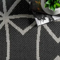 Clearance Kirklands Home Sanford Gray Geometric Shapes Outdoor Rug, 8x10