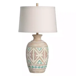 Hot Kirklands Home Santa Fe Carved Motif Table Lamp Tan
