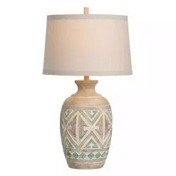 Hot Kirklands Home Santa Fe Carved Motif Table Lamp Tan
