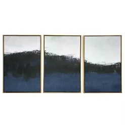 New Kirklands Home Sapphire Framed Canvas Art Prints, Set of 3